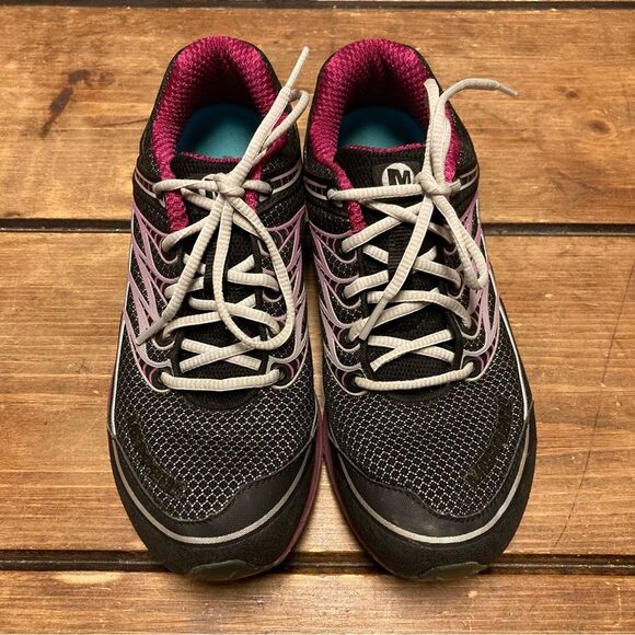 Merrell Mix Master Glide Trail Running Shoes Size 7 Black Purple - Picture 2 of 10